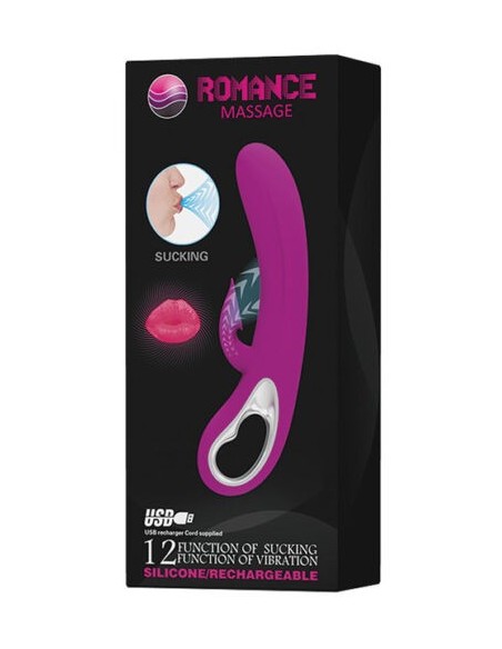 Wibrator króliczek ROMANCE MASSAGE Sucking / Vibrating 12 Functions USB - Wibratory Króliczki - 2