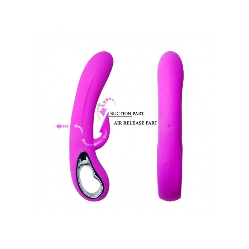 Wibrator ssąco-wibrujący Romance Massage - 12 funkcji ssania, 12 trybów wibracji, silikon medyczny, długość 20 cm - 3