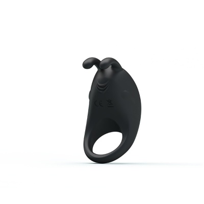 Wibrujący silikonowy pierścień Little Ear na penisa - 7 funkcji, 7,5 cm - 1