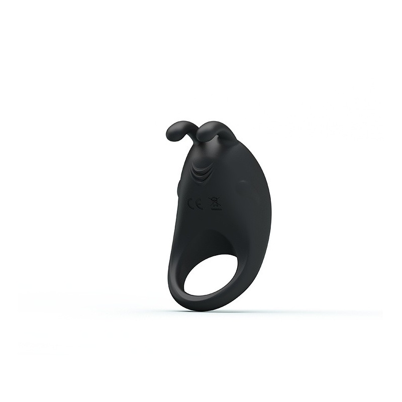 Wibrujący silikonowy pierścień Little Ear na penisa - 7 funkcji, 7,5 cm - 1
