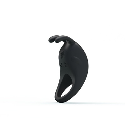 Wibrujący silikonowy pierścień Little Ear na penisa - 7 funkcji, 7,5 cm - 1 2
