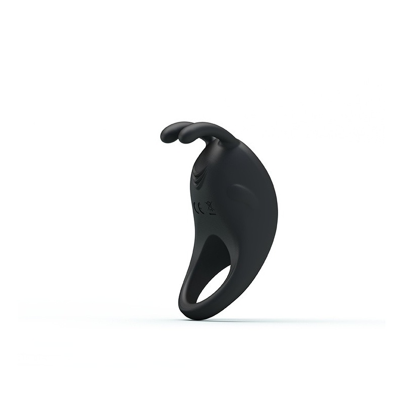 Wibrujący silikonowy pierścień Little Ear na penisa - 7 funkcji, 7,5 cm - 2