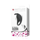 Wibrujący silikonowy pierścień Little Ear na penisa - 7 funkcji, 7,5 cm - 10