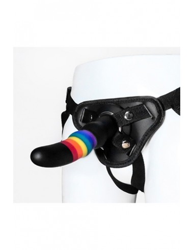 Dildo Z Uprzężą Colourful Love Strap On Solid Dildo - Strap-ony, dilda na pasku bez wibracji - 2