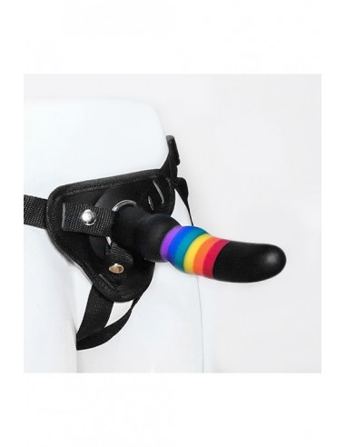 Dildo Z Uprzężą Colourful Love Strap On Solid Dildo - Strap-ony, dilda na pasku bez wibracji - 3