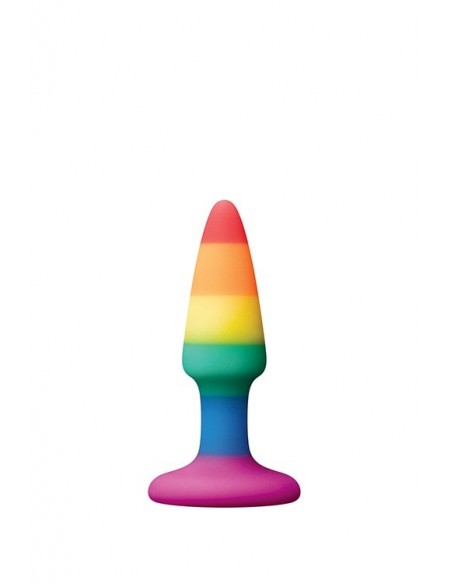Korek analny zatyczka COLOURFUL LOVE RAINBOW ANAL PLUG MINI - Korki analne silikonowe - 1