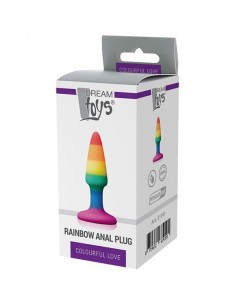 Korek analny zatyczka COLOURFUL LOVE RAINBOW ANAL PLUG MINI - Korki analne silikonowe - 1 2