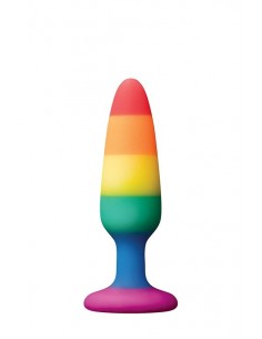Korek analny zatyczka COLOURFUL LOVE RAINBOW ANAL PLUG SMALL - Korki analne silikonowe - 1