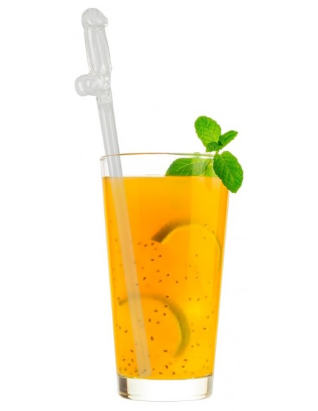 Glass Drinking Straw Willy x 4 - Śmieszne gadżety, prezenty - 7