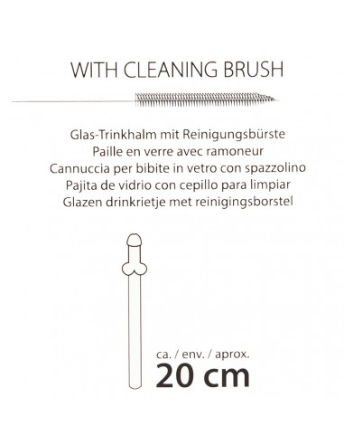 Glass Drinking Straw Willy x 4 - Śmieszne gadżety, prezenty - 8