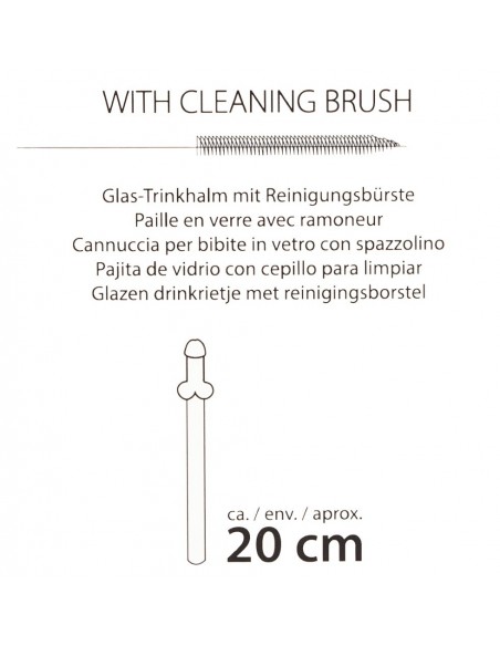 Glass Drinking Straw Willy x 4 - Śmieszne gadżety, prezenty - 8