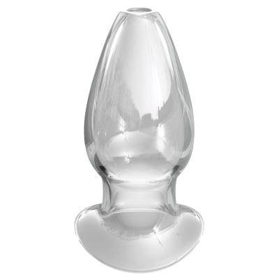 Korek analny z tunelem AFE Mega Anal Gaper – szklany, wydrążony, 12,2 cm - 1 2