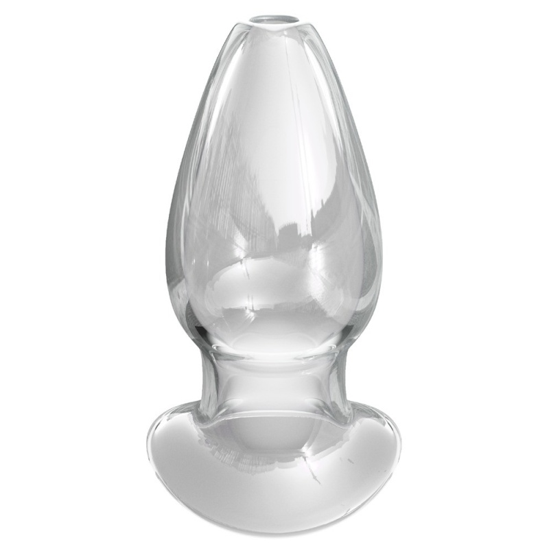 Korek analny z tunelem AFE Mega Anal Gaper – szklany, wydrążony, 12,2 cm - 2