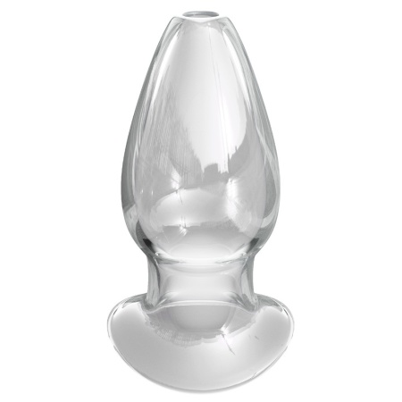 Korek analny z tunelem AFE Mega Anal Gaper – szklany, wydrążony, 12,2 cm - 2
