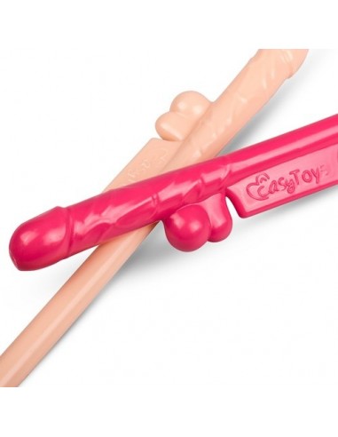 Słomki w kształcie penisa Easy Toys Penis Straws - Wieczór panieński - 3