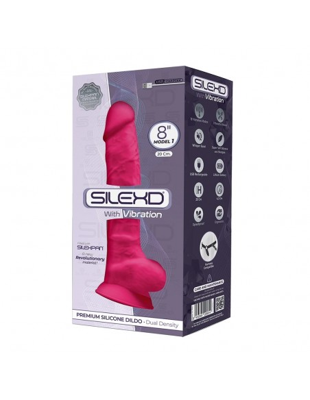 Realistyczny wibrator CYBERSKÓRA SD. Model 1 (8") ZD03 Pink BOX Motor - Wibratory z cyberskóry - 2