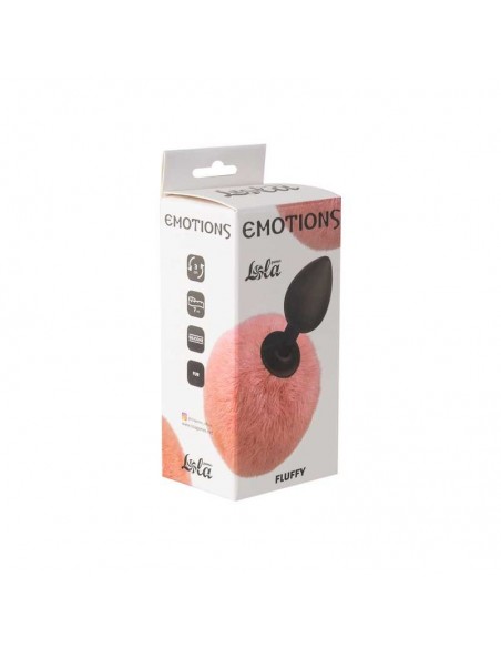 Korek analny z pomponem Anal Plug Emotions Fluffy Pink - Korki analne z ogonkiem - 3