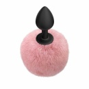 Anal Plug Emotions Fluffy Pink - silikonowy korek analny z futrzanym ogonem, długość robocza 7 cm, ø 3 cm - 4
