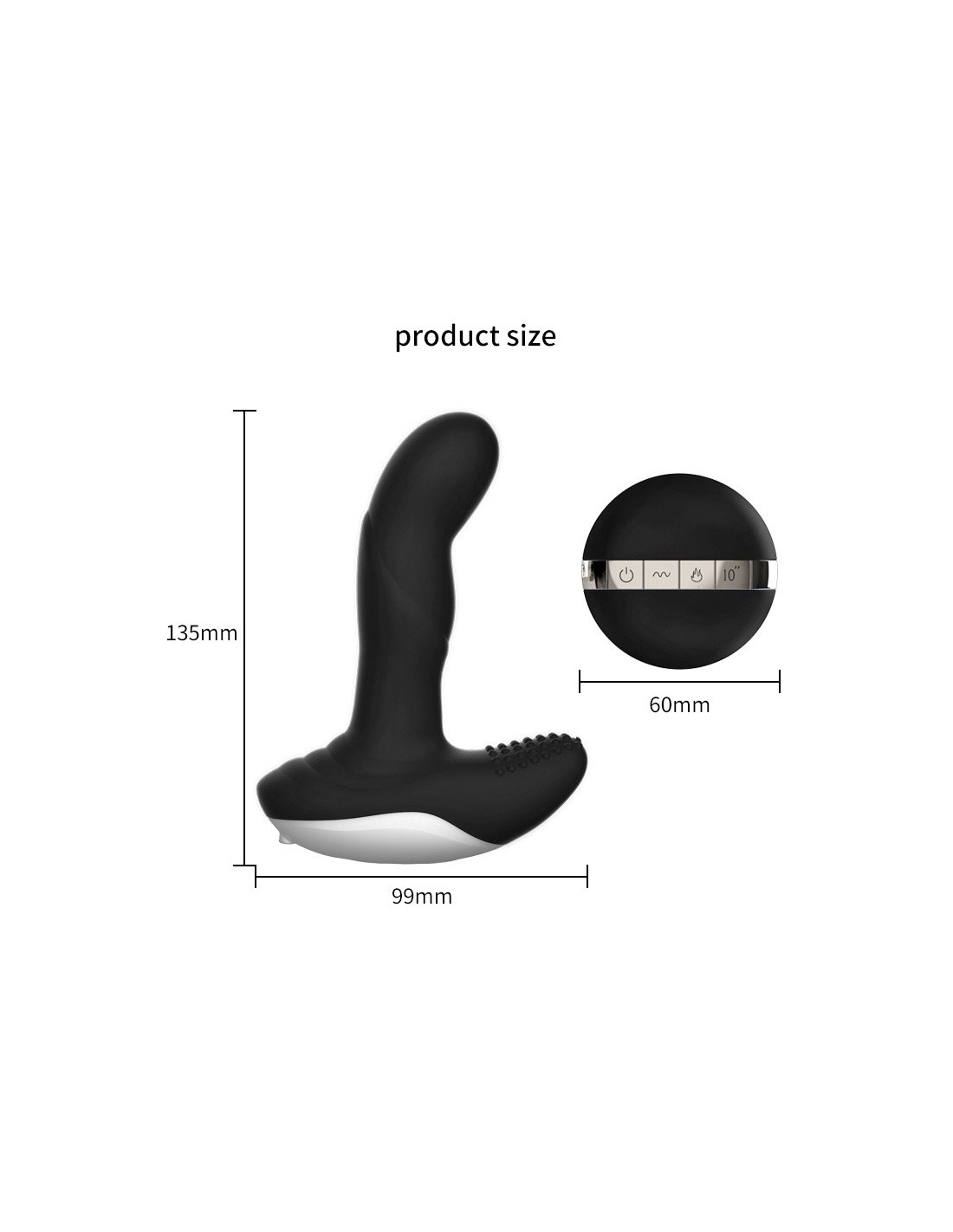 Masażer prostaty USB z Pilotem - 7 Funkcji Pulsacje Grzanie