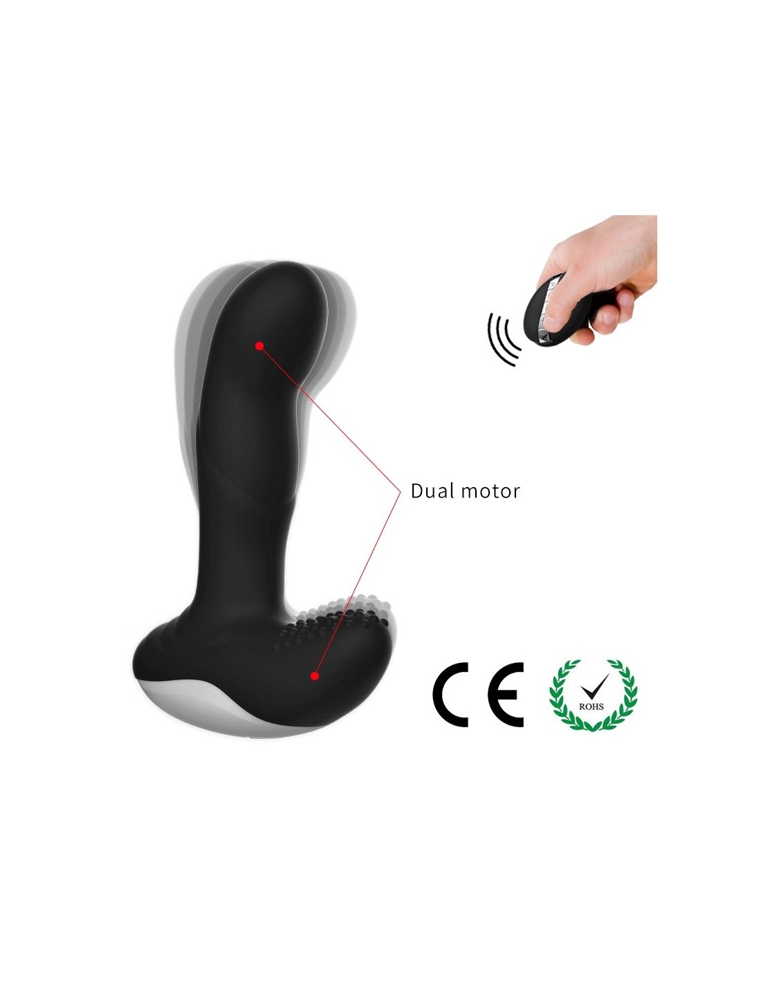 Masażer prostaty USB z Pilotem - 7 Funkcji Pulsacje Grzanie