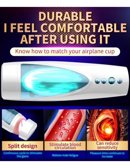 Masturbator Z Wibracjami Rotating And Flashing Masturbation Usb 10+10 Function / Talk Mode - Masturbatory i Sztuczne pochwy - 7