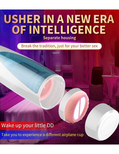 Masturbator Z Wibracjami Rotating And Flashing Masturbation Usb 10+10 Function / Talk Mode - Masturbatory i Sztuczne pochwy - 9