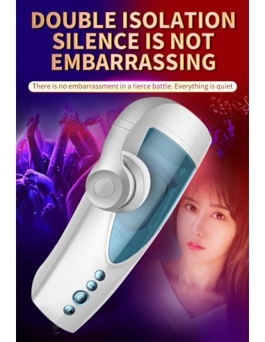 Masturbator Z Wibracjami Rotating And Flashing Masturbation Usb 10+10 Function / Talk Mode - Masturbatory i Sztuczne pochwy - 15
