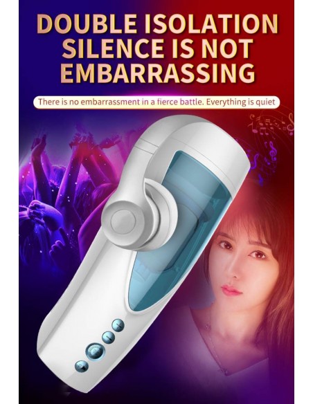 Masturbator Z Wibracjami Rotating And Flashing Masturbation Usb 10+10 Function / Talk Mode - Masturbatory i Sztuczne pochwy - 15