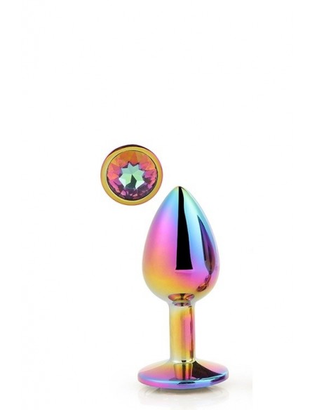 Zatyczka analna GLEAMING LOVE MULTICOLOUR PLUG SMALL - Korki analne stalowe - 4