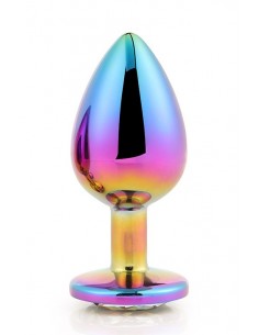 Zatyczka analna GLEAMING LOVE MULTICOLOUR PLUG LARGE - Korki analne stalowe - 1