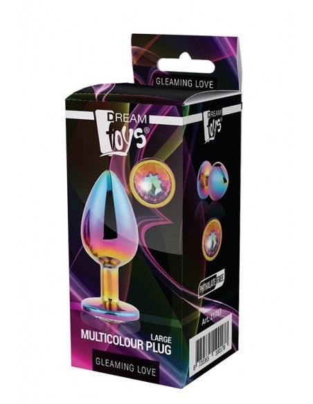 Zatyczka analna GLEAMING LOVE MULTICOLOUR PLUG LARGE - Korki analne stalowe - 4