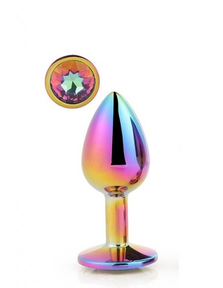 Zatyczka analna GLEAMING LOVE MULTICOLOUR PLUG LARGE - Korki analne stalowe - 5