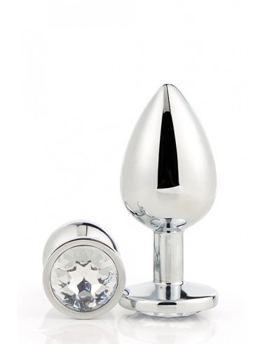 Zatyczka analna GLEAMING LOVE SILVER PLUG LARGE - Korki analne stalowe - 1