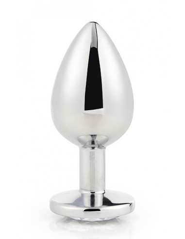 Zatyczka analna GLEAMING LOVE SILVER PLUG LARGE - Korki analne stalowe - 2