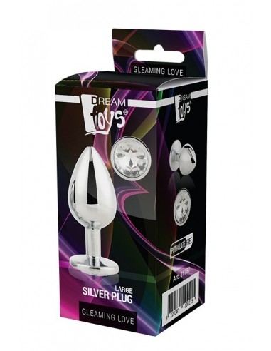 Zatyczka analna GLEAMING LOVE SILVER PLUG LARGE - Korki analne stalowe - 5