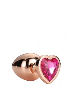 Zatyczka analna GLEAMING LOVE ROSE GOLD PLUG SMALL - Korki analne stalowe - 1 2