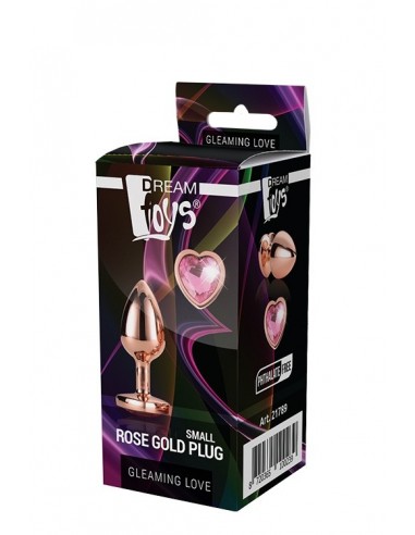 Zatyczka analna GLEAMING LOVE ROSE GOLD PLUG SMALL - Korki analne stalowe - 4