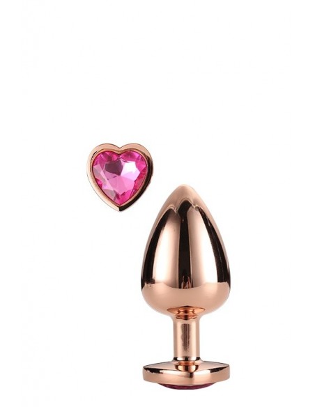 Zatyczka analna GLEAMING LOVE ROSE GOLD PLUG SMALL - Korki analne stalowe - 5