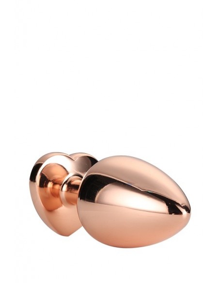 Zatyczka analna GLEAMING LOVE ROSE GOLD PLUG LARGE - Korki analne stalowe - 3