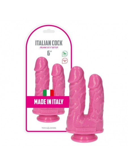 Podwójne dildo Caino e Abele Pink - Dilda podwójne - 3