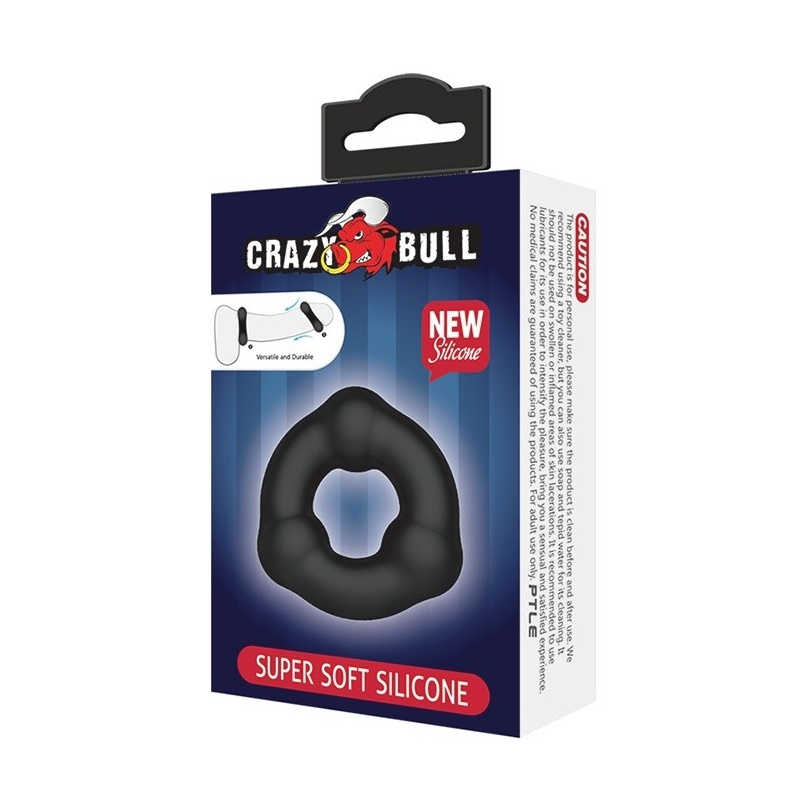 Super Soft Ring Silicone Triangle - elastyczny pierścień na penisa, 5x5x1,3 cm - 2