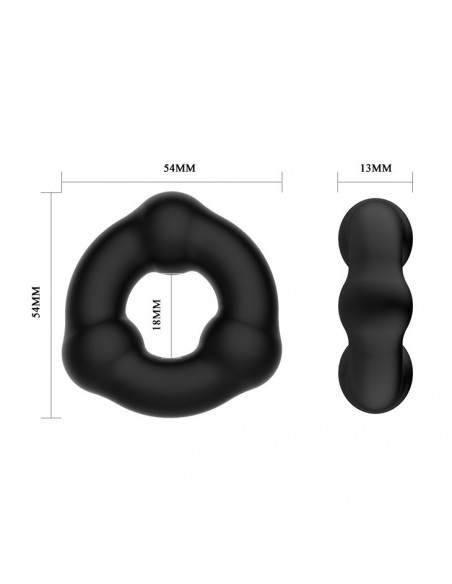 Pierścień na Penisa Super Miękki Silikon TRIANGLE - Pierścienie erekcyjne niewibrujące - 6