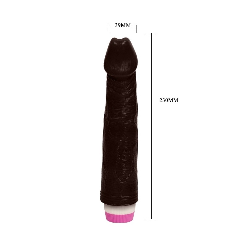 Wibrator dildo Waves of Pleasure z żyłkowanym trzonem i rozszerzającą się podstawą, 23 cm - 5