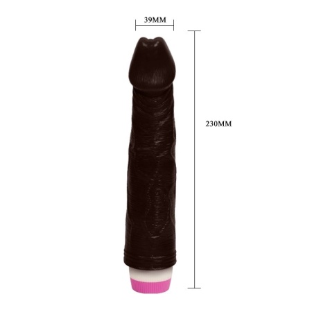 Wibrator dildo Waves of Pleasure z żyłkowanym trzonem i rozszerzającą się podstawą, 23 cm - 5