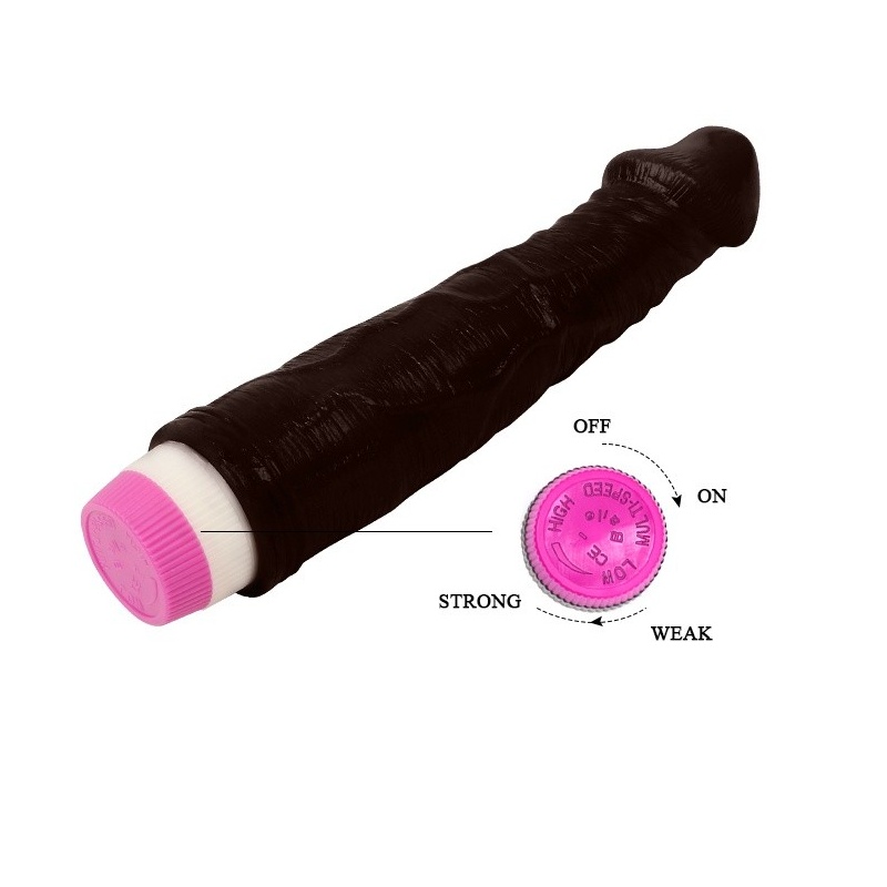 Wibrator dildo Waves of Pleasure z żyłkowanym trzonem i rozszerzającą się podstawą, 23 cm - 6