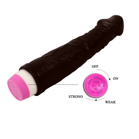 Wibrator dildo Waves of Pleasure z żyłkowanym trzonem i rozszerzającą się podstawą, 23 cm - 6