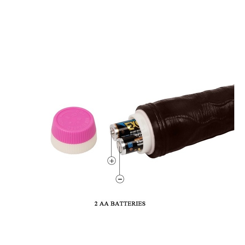 Wibrator dildo Waves of Pleasure z żyłkowanym trzonem i rozszerzającą się podstawą, 23 cm - 7