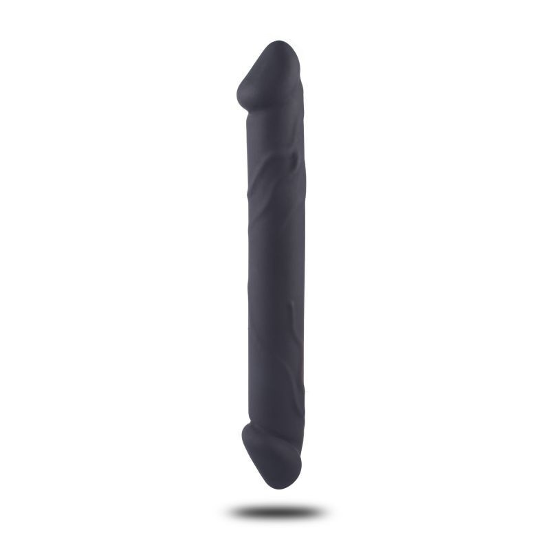 Podwójne dildo Double Joy 23 cm silikonowe czarne - 1