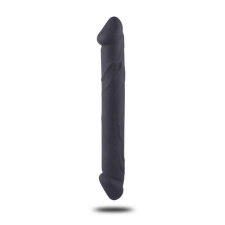 Podwójne dildo Double Joy 23 cm silikonowe czarne - 1