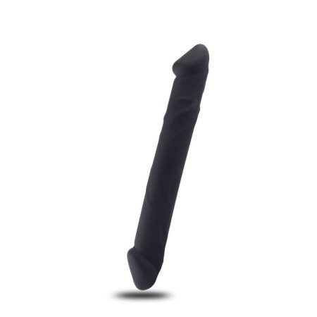 Podwójne dildo Double Joy 23 cm silikonowe czarne - 3
